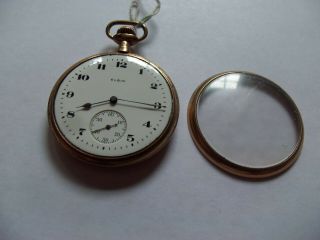 Antique Elgin 16 Size Open Face Pocket Watch 2
