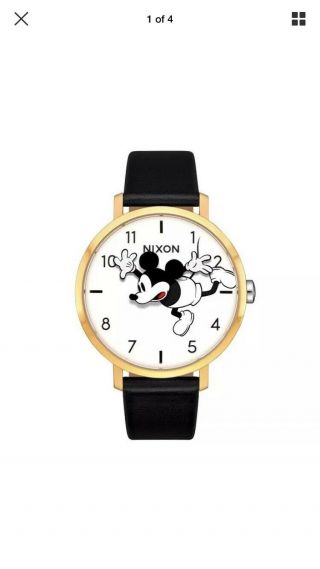 Nixon Disney Arrow Mickey Leather Strap Watch 38mm A10913095 - 00