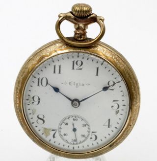 Antique Elgin Pocket Watch Model 5 Grade 227 17 Jewels Size 18s Nr 6560 - 10