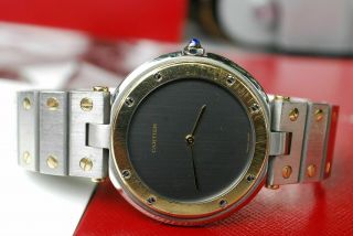 Cartier Santos Ronde 18ct Gold/steel Gents Unisex Bracelet Watch