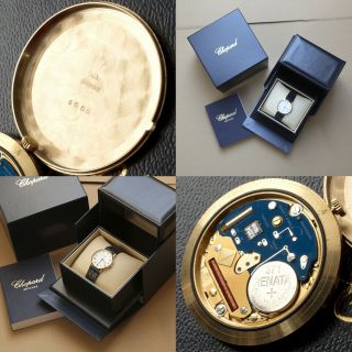 CHOPARD Classic ∅33mm Watch / 9K Solid Gold Case,  18K Gold Buckle / Box,  Booklet 12