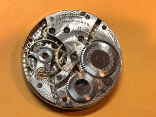 Waltham Pocket Watch Movement - 16 Size Grade 625 - 17 Jewels - C.  1904 4u2fix