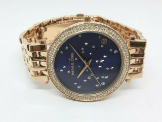 Vintage Women ' s MICHAEL KORS MK - 3728 Rose Gold Plated Wrist Watch 2
