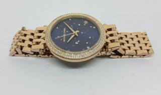 Vintage Women ' s MICHAEL KORS MK - 3728 Rose Gold Plated Wrist Watch 3