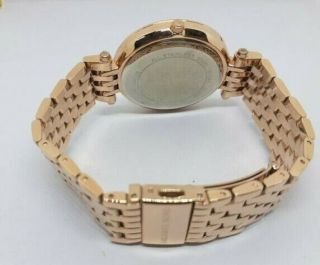 Vintage Women ' s MICHAEL KORS MK - 3728 Rose Gold Plated Wrist Watch 5