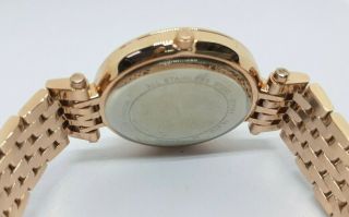 Vintage Women ' s MICHAEL KORS MK - 3728 Rose Gold Plated Wrist Watch 6