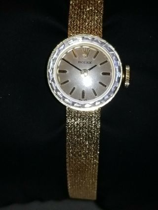 Rolex Ladies Vintage Wrist Watch 14k Yellow Gold