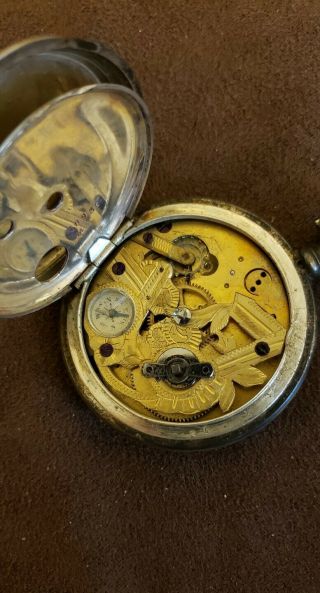 Vintage M J Tobias Liverpool Key Wind Compass Pocket Watch 3