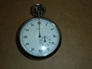 Vintage Pocket Watch By Brenet No.  5 Swiss Made Hand Wind Mechanical Stopwatch