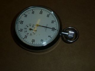 Vintage Pocket Watch By BRENET No.  5 Swiss Made Hand Wind Mechanical StopWatch 3