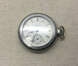 Vintage Elgin Nat’l Watch Co - Pocket Watch - 15j,  Open Face,  Runs,  10163253