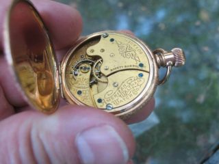 Antique 1892 American Waltham 15j Grade J Model 1890 Size 6 Hunting Pocket Watch 5