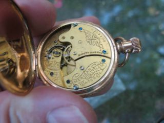 Antique 1892 American Waltham 15j Grade J Model 1890 Size 6 Hunting Pocket Watch 6