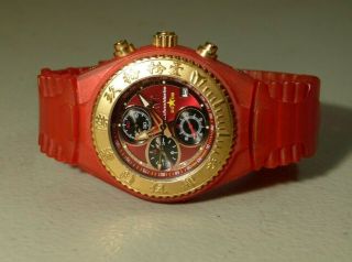 Technomarine 2008 Beijing Olympics Ltd Edition Red And Gold Chronograph Watch