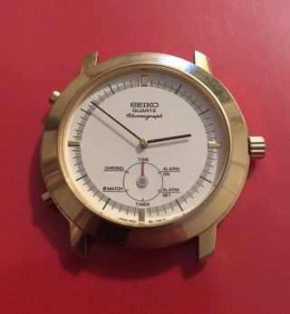Rare Vintage Seiko 8m25 - 7039 Chronograph/alarm/timer Quartz Watch