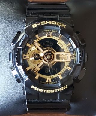 Casio G - Shock 5146 Special Colors Black/gold Analog Digital Men 