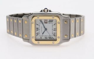 Cartier Santos Galbee Automatic Stainless Steel & Gold Unisex Wristwatch
