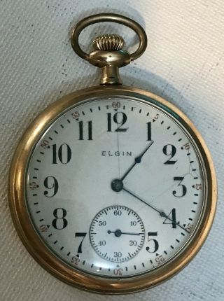 Elgin Pocket Watch c.  1917 In 20 - yr Case,  7j,  16s.  Not. 3