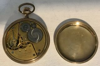 Elgin Pocket Watch c.  1917 In 20 - yr Case,  7j,  16s.  Not. 6