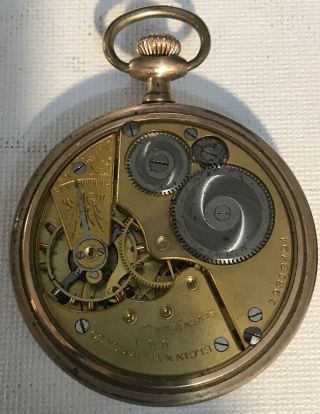 Elgin Pocket Watch c.  1917 In 20 - yr Case,  7j,  16s.  Not. 7