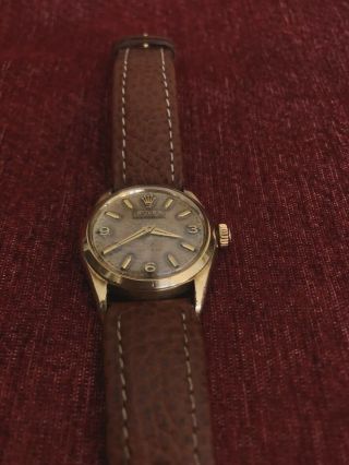 Vintage Rolex Oyster Perpetual GP Case & Cream Dial. 5