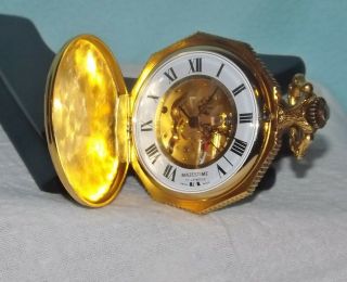 Majestime Pocket watch w/Savonette w/Heart Skeleton Movement,  Swiss made 17 jewel 3