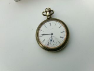 Pocket Watch Elgin 16 - S.  (1918) 7 Jewel As Running For 24 - Hours