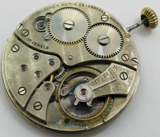 Pocket Watch Cyma Tavannes Movement 17 Jewels Of Hour Wheel Is Missing