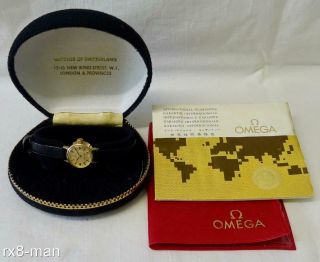 1968 Ladies Omega Ladymatic Gold Plated Wristwatch,  Guarantee Booklet/wallet