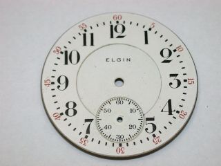 Elgin “father Time” Railroad 16 Size Enamel Dial.  17y