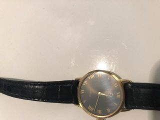 Vintage Rolex of Geneva 18K YELLOW GOLD,  Celinni.  crocodile wrist. 3