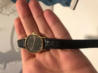 Vintage Rolex of Geneva 18K YELLOW GOLD,  Celinni.  crocodile wrist. 4