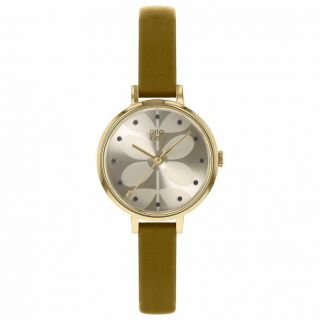 Orla Kiely Unisex Adult Analogue Classic Quartz Watch With Leather Strap Ok2256