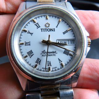 Swiss Made Titoni Airmaster Daydate Automatic Men Watch