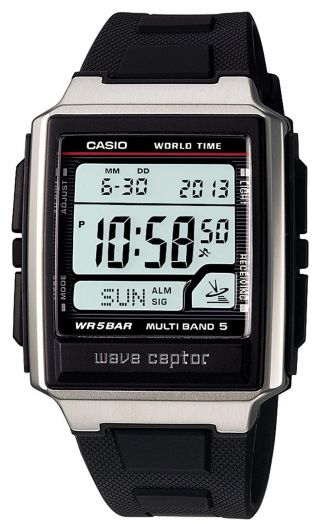 Casio Watch Wave Septar Radio Clock Wv - 59j - 1ajf Black Men 
