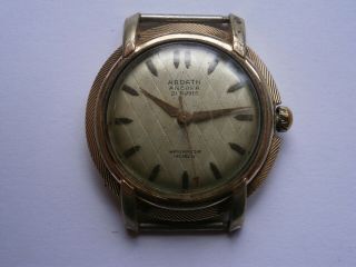 Vintage Gents Wristwatch Ardath Mechanical Watch Spares Eta 1080 Swiss