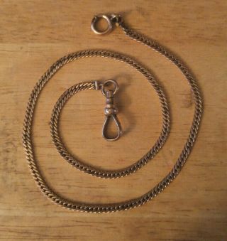 Vintage Art Deco Gold Filled 14″ Pocket Watch Rope Chain Fob,  Simmons