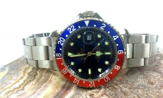 Estate Find,  Mans Automatic Watch Rotating Bezel,  Blue Dial Ex Running