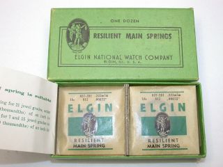 Elgin Watch Co.  18 Size Grade 812 Pocket Watch Mainsprings.  115a