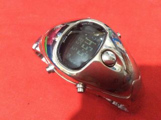 Vintage Retro Pulsar Spoon Digital Wrist Watch; Very Rare All Polished Steel