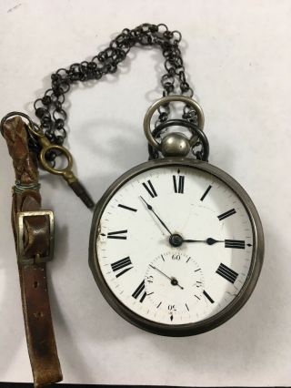 Rare Vintage Eardley Norton Pocket Watch And Key (runs)