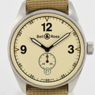 Auth Bell & Ross Vintage 123s Small Seconds Date Automatic Men 