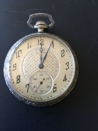1925 Waltham 12s,  15j,  Open Face Antique Pocket Watch Runs