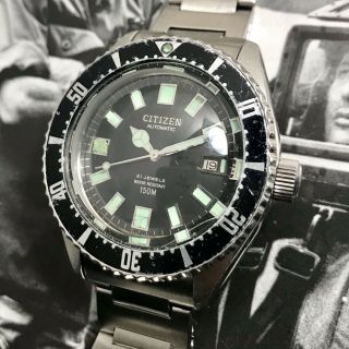 Citizen 70s Vintage 150m Automatic Diver Watch Gn45 - 52 - 0110 Bracelet