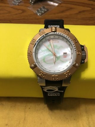 Invicta Subaqua Noma Iii Gmt Rose Gold Bezel Dragon On Dial And Strap