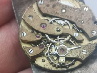 Curved Dial Longines Mechanism 12.  91 3084375 - 1914 year for repair / parts 5