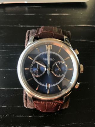 Vincero Chrono S Blue/brown Watch - Worn Once