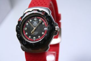 Tag Heuer Black Red Formula1 F1 Mid Unisex 38mm Swiss Quartz Dive Watch WA - 1214 5