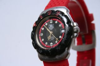 Tag Heuer Black Red Formula1 F1 Mid Unisex 38mm Swiss Quartz Dive Watch WA - 1214 7