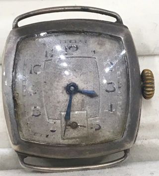 Vintage Antique 1924 Post Ww1 Watch Trench Military Silver Joblot